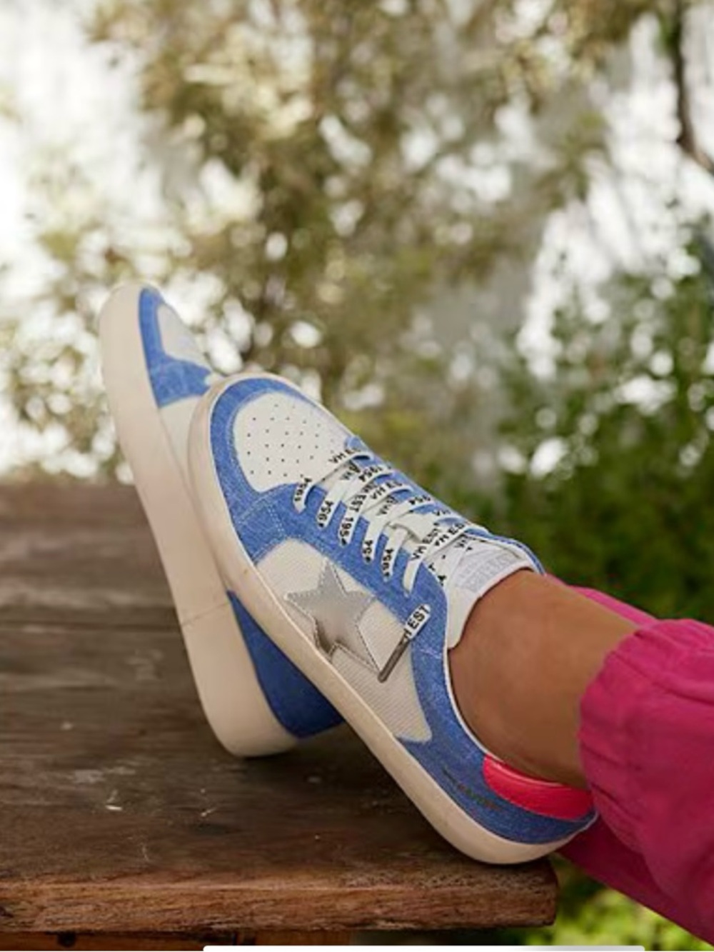 Vintage Havana Reflex Denim Heel Pop Sneakers EUC Size 8.5